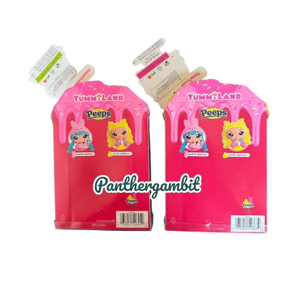 NEW 2 PEEPS X YUMMILAND Easter Scented Dolls MADDIE & GOLDIE MALLOWS Lipgloss